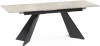 588024 Керамический стол Ливи 140 (Ливи 140(200)х80х78 creto forever beige / черный) Woodville арт.588024