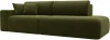 121334L Диван прямой Лига-036 НПБ Модерн подлокотник слева (Зеленый/Микровельвет) Лига Диванов арт.121334L