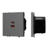 054319(1) Розетка тип A+C софт-тач серый базальт ARL NOBE USB SCT-MUAC-SFPL-FC-GR (65W, QC3) (Arlight,) 054319(1)