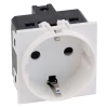 AW4141 Розетка 220V с/з со шторками винтовой зажим 16A (белый матовый) Meiton AW4141