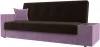 118508 Диван-книжка Лига-020 стол справа (Коричневый,Сиреневый/Микровельвет) Лига Диванов арт.118508