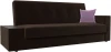 118507L Диван-книжка Лига-020 стол слева (Коричневый,Сиреневый/Микровельвет) Лига Диванов арт.118507L