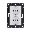 REA-032WM Розетка штепсельная SCHUKO двойная 16A/250 В белый матовый Kollinger REA-032WM для Aspekt, Eleganz, Reflex