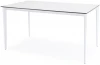 WHITE-140-80-A white "Малага" обеденный стол из HPL 140х80см, цвет молочный, каркас белый 4SIS арт.УТ-00003678