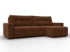 137610 Диван угловой Лига-122 угол универсальный (ДСП,Брус,Велюр/Терракотовый) Лига Диванов 137610