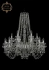 11.11.12+6.300.h-91.Cr.Sp Подвесная большая люстра Art Classic 11.11 11.11.12+6.300.h-91.Cr.Sp (220V, хрусталь, на цепи, подсвечник, свеча)