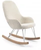 108750 Кресло-качалка La Forma (ex Julia Grup) Joey (Белый/ Ясень,Сталь,Дерево,Фанера,Пена,Металл)