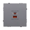 EC-024GY Розетка USB A+C 65W серый Kollinger Eclipse EC-024GY