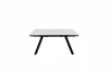 102201 Стол Монако новый, Керамогранит, Черный матовый муар/Грэйс вайт Аврора 102201