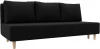 121083 Диван прямой Лига-033 (Черный/Микровельвет) Лига Диванов арт.121083