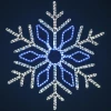 LC-13096 Светодиодная снежинка "Кристалл" диаметр 1,1м бело-синяя, дюралайт на металлическом каркасе, IP65 Laitcom LC-13096