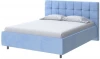 2023648 PROxSON Кровать Nety без основания (Ткань: Велюр Teddy Небесно-голубой) 180x200