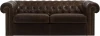 329713 Диван Chesterfield ОГОГО (арт.329713), (Кожа/Коричневый)