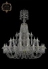 11.26.24+12+6.530.XL-168.Gd.B Подвесная большая люстра Art Classic 11.26 11.26.24+12+6.530.XL-168.Gd.B (220V, хрусталь, на цепи, подсвечник, свеча)