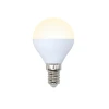 LED-G45-6W/WW/E14/FR/O картон Лампочка светодиодная шар белая E14 6W 3000K Volpe LED-G45-6W/WW/E14/FR/O