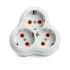 49165 Разветвитель сетевой 3-х местный с заземлением (белый) Stekker 49165