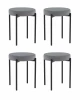 УТ000042657 Табурет Бриф Original велюр серый 4 шт. Stool Group УТ000042657