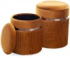 MY19B352-MS(small+big) Комплект из 2 пуфиков коричневый MY iNTERNO Parma MY19B352-MS(small+big)