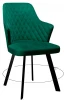 00-00064088 Стул 245 поворотный, К13 изумруд, ножки черные Dikline 00-00064088