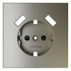 VLS000904 Накладка для розетки с заземлением и защитными шторками, с USB A+A Voltum S70 VLS000904 (шелк)