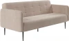 0000004041000000036826 Monaco диван-кровать прямой с подлокотниками, трехместный, велюр бежевый Velutto 06 Top Concept арт.22306
