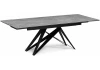 625933 Кухонный стол Notta Блэкберн 140(200)х80 серый мрамор larka grey / черный