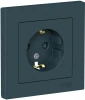 ATN000844 Розетка встраиваемая с заземлением и шторками (изумрудный) Systeme Electric AtlasDesign ATN000844