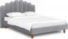 577088 Кровать Queen II Sharlotta L 1600 ОГОГО (арт.577088), (Ткань/Серый)