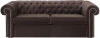 329626 Диван Chesterfield ОГОГО (арт.329626), (Ткань/Коричневый)