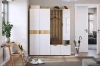 ПК03Бери.2563 Прихожая "Бери К3" (1600х350х1826), цвет дуб крафт золотой/белое дерево Mebelson (арт.ПК03Бери.2563)