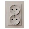G5504T Розетка двойная со шторками (тауп soft touch) Jasmart G-Classic G5504T