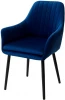 480M04342 Стул M-City Роден Premier 22 Синий, велюр / черный каркас