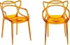 FR 0866П Комплект из 2-х стульев Bradex Home Masters прозрачный оранжевый (FR 0866П)