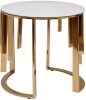 GY-00012 GY-00012 Стол журнальный мрам.стекло/золото d46*53см Garda Decor