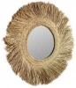 081816 Настенное зеркало La Forma (ex Julia Grup) Rumer (Коричневый/ Фанера,Стекло,Натуральное волокно)