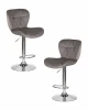 SET-2 5022-LM BARNY Набор 2 шт Стул барный DOBRIN BARNY (серый велюр (MJ9-75))
