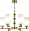 SL2003.303.06 Подвесная люстра ST Luce SL2003 SL2003.303.06 латунь/белый E27 6*40W (220V, на цепи, бусы)