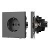 054640 Механизм электрической розетки SCT-TENDO-MEU1-SFPL-GR (230V, 16A) (Arlight, Матовый графитовый) 054640