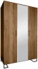4009294h_Табак Шкаф R-Home трехстворчатый с зеркалом Loft Дуб Табак