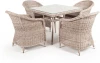 FC4T-5-SET beige "Фредо" обеденная группа плетеная, цвет бежевый 4SIS арт.УТ-00002200
