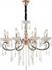 2105/8P Gold Подвесная люстра Escada Scaleona 2105/8P Gold 8x40Вт E14, металл/хрусталь, золото/прозрачный (220V, на цепи, подсвечник, свеча)