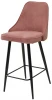 461MC03830 Полубарный стул M-City NEPAL-PB РОЗОВЫЙ #15, велюр/ черный каркас (H=68cm)