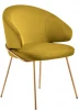 RF 0844 Стул-полукресло Emil горчичный с золотыми ножками Bradex Home арт.RF 0844