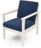211056 Кресло Arsko Лориан беленый дуб велюр синий