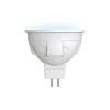 LED-JCDR 6W/NW/GU5.3/FR PLP01WH картон Лампочка светодиодная полусфера белая GU5.3 6W 4000K Uniel LED-JCDR 6W/NW/GU5.3/FR PLP01WH