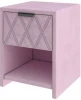2028078 PROxSON Тумба Side (Ткань: Велюр Teddy Розовый фламинго) 44x45