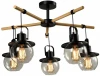 MD.23044-5-S-BK+WOOD Потолочная люстра на штанге Imex MD.23044-5-S-BK+WOOD