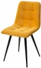461MC04247 Обеденный стул M-City CHILLI-Q оранжевый #H20, велюр / черный каркас