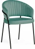 592484 Стул на металлокаркасе Лео (Лео зеленый brandy light 10 / черный) Woodville арт.592484