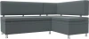122526 Диван кухонный угловой Стайл правый угол (Серый/Рогожка) Лига Диванов арт.122526
